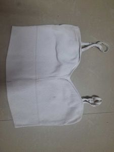 White Crop Top with Straps