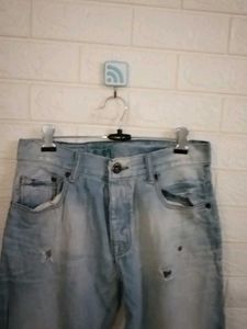 Distressed Light Wash Jeans