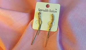 Elegant Gold-Tone Dangle Earrings