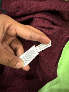 Maroon Patterned Casual Shirt