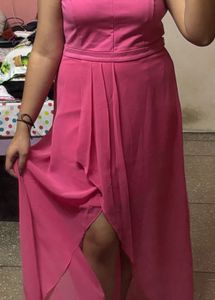 Pink Asymmetrical Dress
