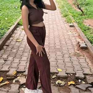 Brown Straight Leg Pants
