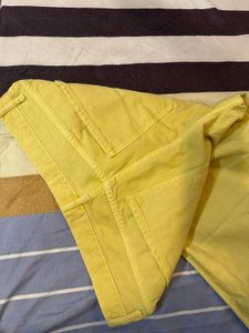 Mango Yellow Straight Fit High Rise Jeans
