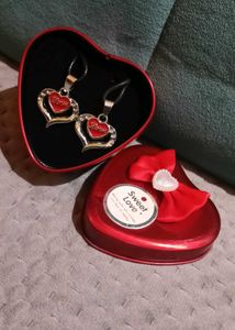 Heart shape couple neck chain