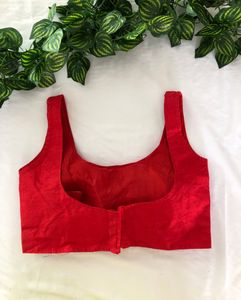 Red Sleeveless Princess Cut Blouses(Women’s)