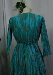 Teal Embellished Maxi Dress