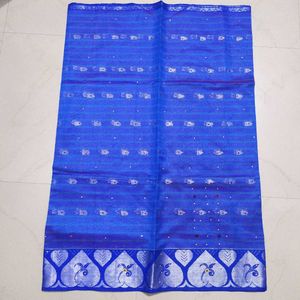Elegant Blue Kanjivaram Dupion Silk Saree