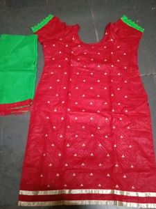 Red Embroidered Salwar Kameez