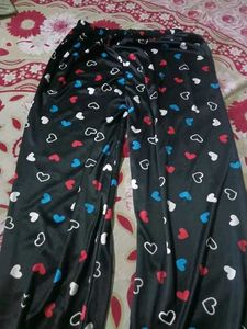 Heart Print Night Dress (Top Pant Set)