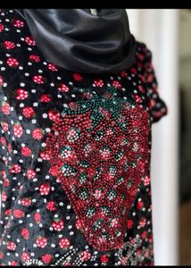 Korean Velvet Embellished Top✨