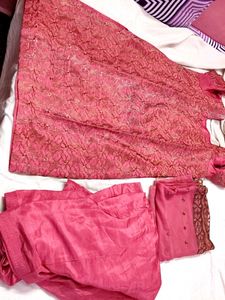 Pink Embroidered Kurta Set