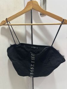 Shein Black Corset Crop Top