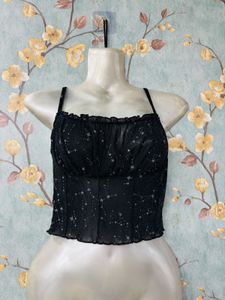 Starry Night Mesh Crop Top