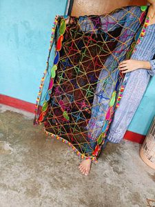 Embroidered Net Dupatta