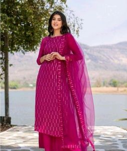 designer georgette sequence work suit set
