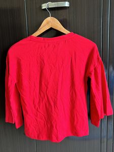 Life Red Full Sleeve Top