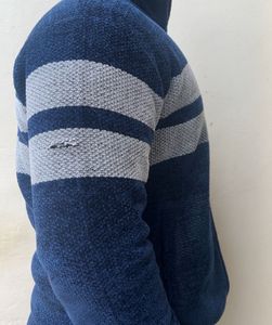 Striped Full Zip Hoodie