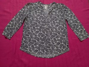 H&M White with black