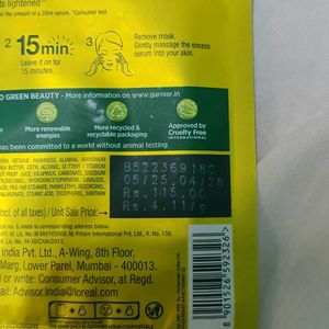 Garnier &amp; Lacto Calamine Sheet Masks