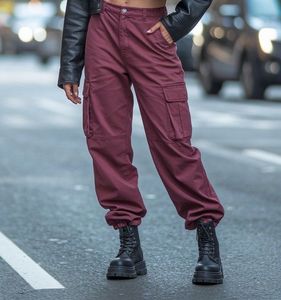 Burgundy Cargo Pants