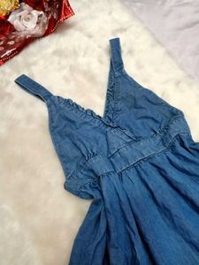 💠Denim Ruffle Mini Dress💠