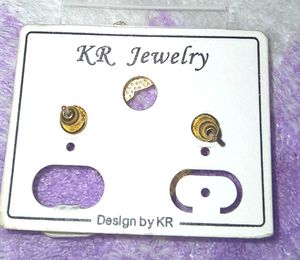 Cute Panda Earrings with Purple Gemstones