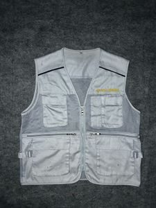 grey and blue Utility Vest
