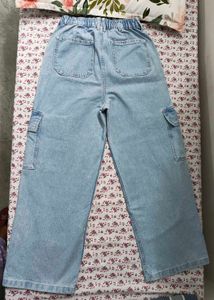 Light Wash Cargo Jeans