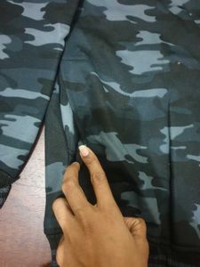 Camouflage Print Hoodie Jacket