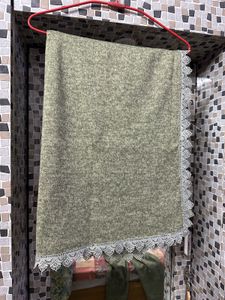 Woollen Green Suit With Shawl