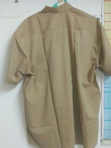 Tan Short Sleeve Button-Down