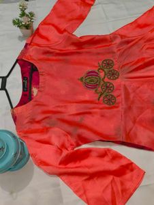 Set of 3 Kurtis - Teal, Olive, Coral - Size L