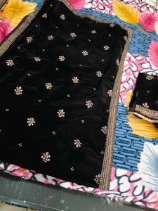 velvet black heavy suit