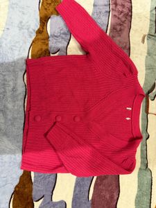 Stylish hot Pink Knit Cardigan