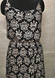 New Floral Black Midi Dress/ Imported Surplus