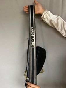 Thrifted Christian Dior Black Saddle Bag