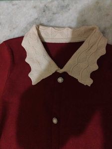 Elegant Button-Down Knit Dress