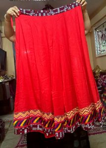 Red Ethnic Wide Legged  Navratri Palazzo