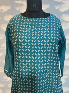 Hand Cut Work Desi Tussar Silk Kurta with Astar W