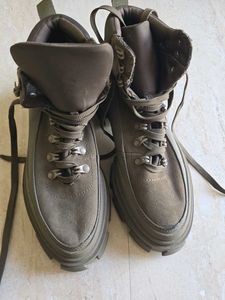 ZARA Limited Edition Leather Hiking Boots
