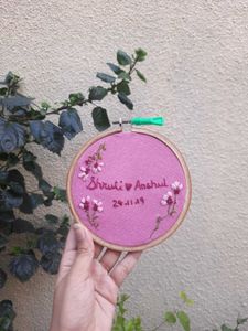 Custom Embroidered Hoop Art