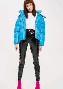 TOPSHOP MOTO Lace Up Vinyl Jamie Pants
