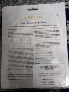 Mirabelle Gold Hydrogel Collagen Mask