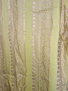 Green &amp; Gold Print Kurti