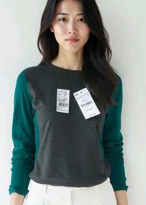 Stylish Green & Grey Sweater