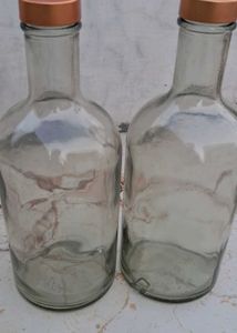 Glass Water Bottle Set Of 2 In New Condition
