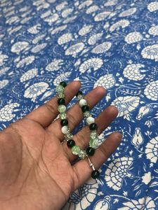 dark green Beaded Bracelet  gre