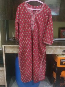 Floral Print Kurta  set  with  dupatta