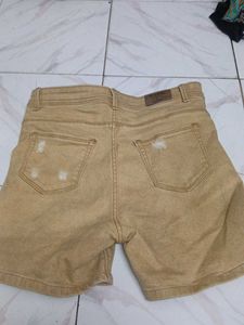 Distressed Denim Shorts