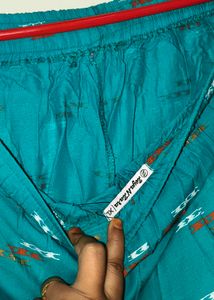 Zara Teal Patterned Pants